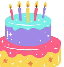 birthday cake with candles
