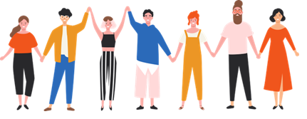 people holding hands
